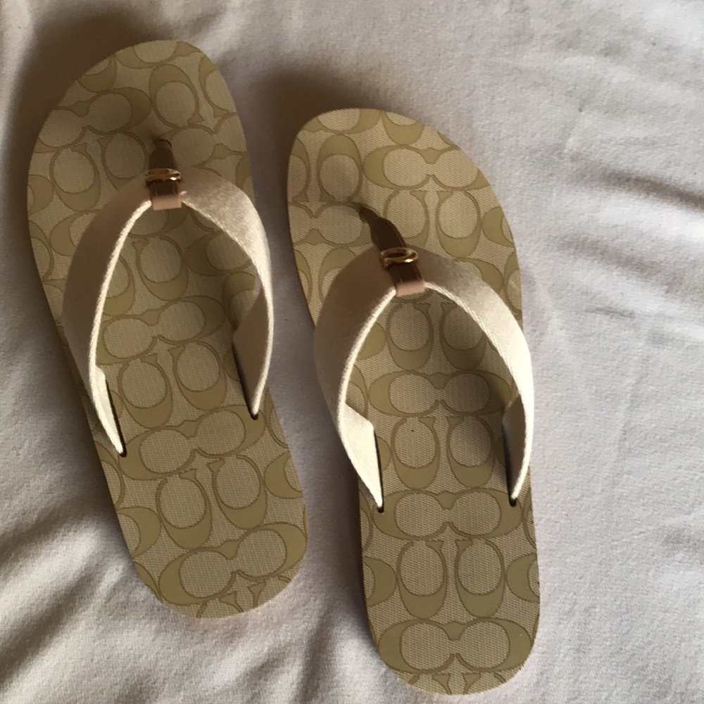 Coach Zoe webbed flip flop